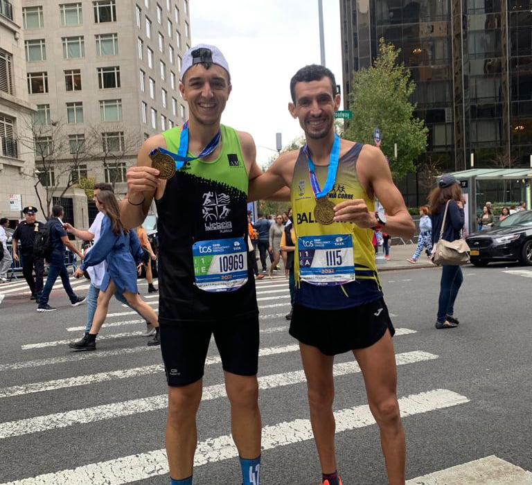 Moha Rida y Aarón García en el Maratón de Nueva York-