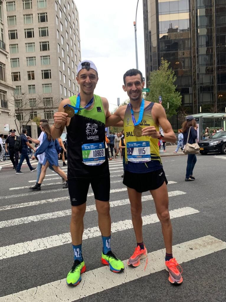 Moha Rida y Aarón García en el Maratón de Nueva York