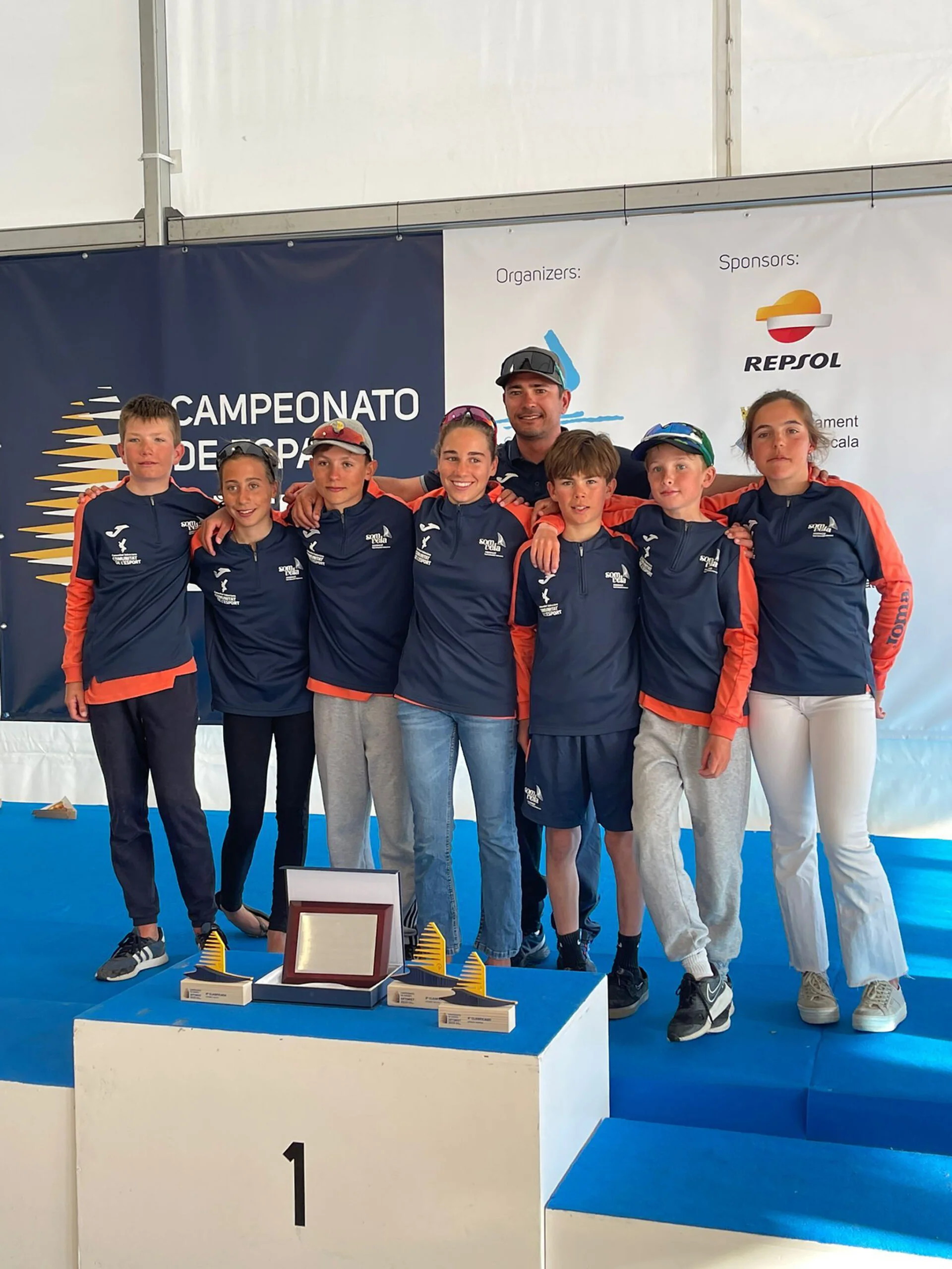 Regatistas del Club Náutico Jávea en el Campeonato de España de Optimist por Equipos