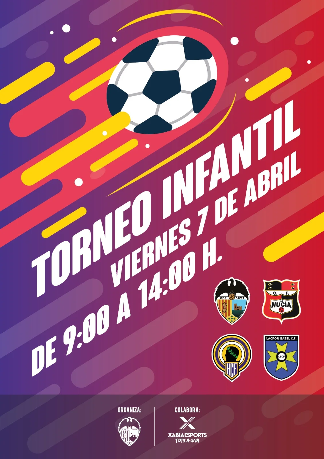 Cartel del torneo de fútbol infantil del CD Jávea