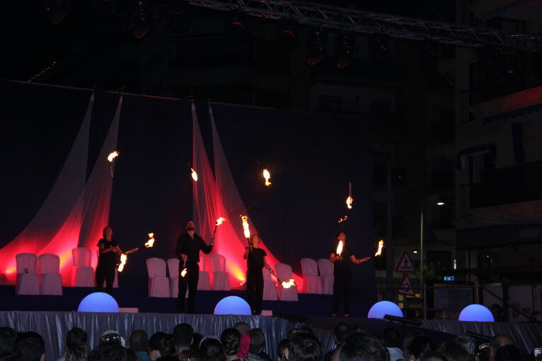 Espectáculo en el acto de presentación de mayorales de las fiestas de Loreto Xàbia 2023