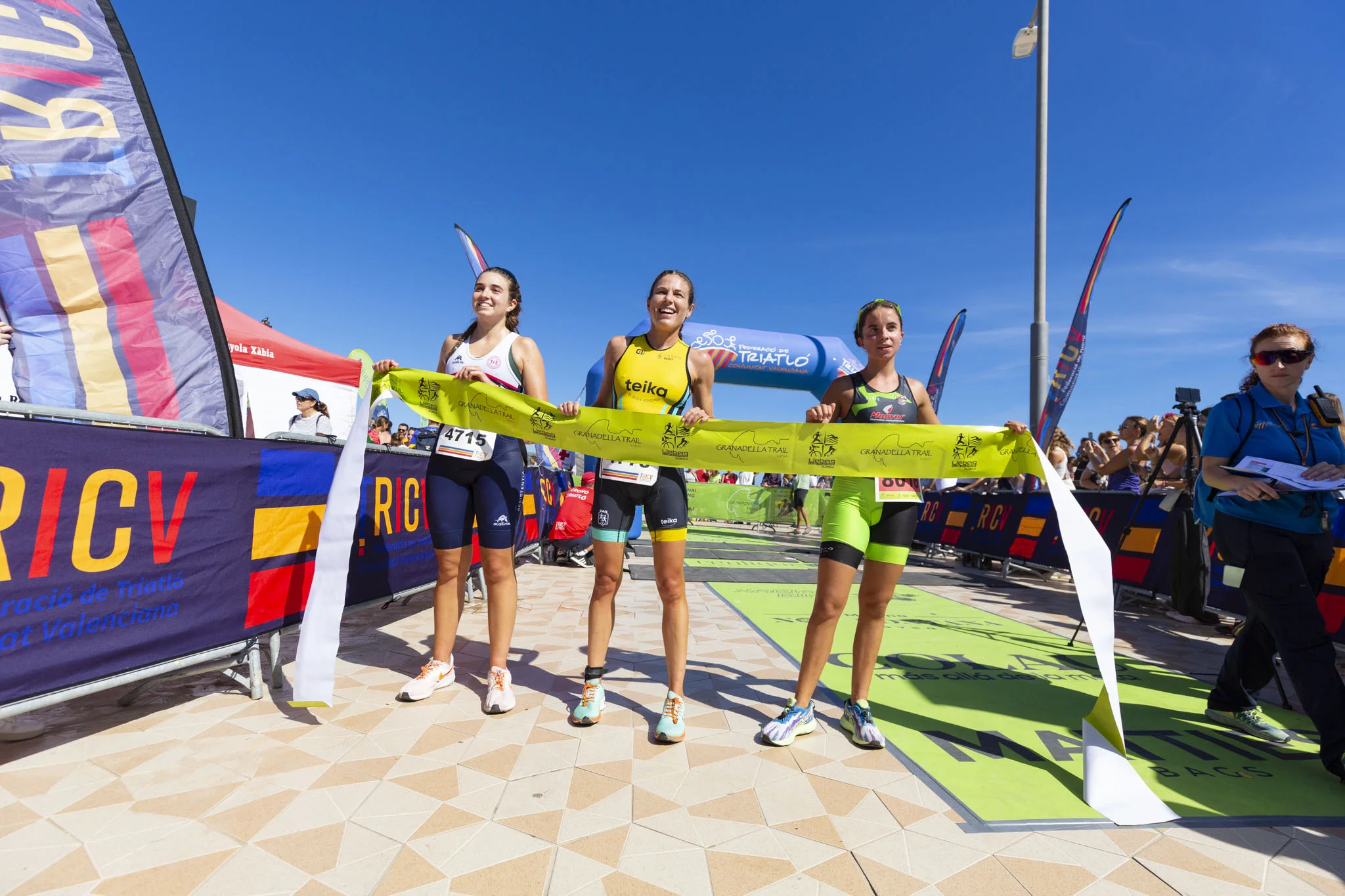 Lucía Granero, Silvia Simarro y Rosa Plaza, podio femenino sprint del XI Trixàbia Memorial Edu Monfort 2023