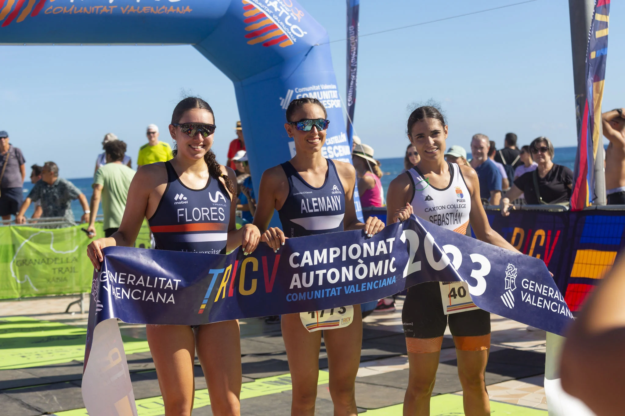 Sara Alemany, Josefina Pilar Flores y Mariola Sebastián, podio femenino olímpico del XI Trixàbia Memorial Edu Monfort 2023