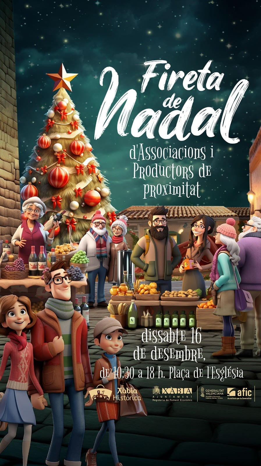 Cartel de la Fireta de Nadal a Xàbia