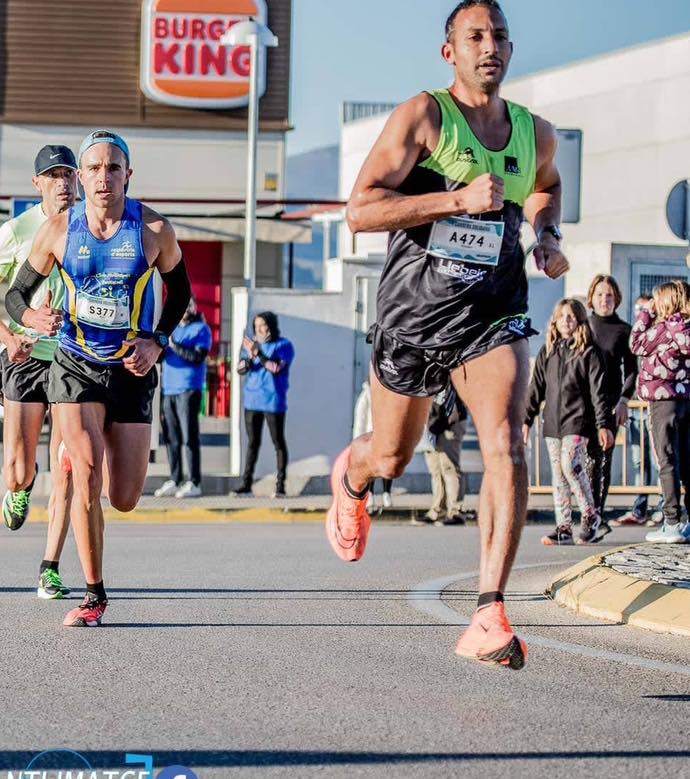 Youssef durante la carrera