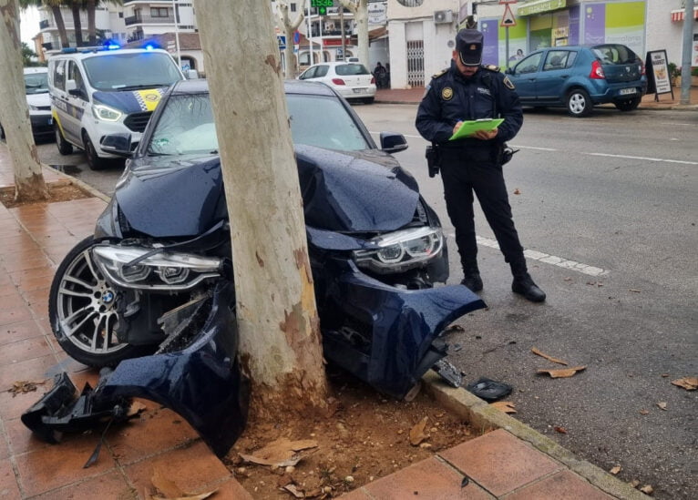 Accidente en Xàbia