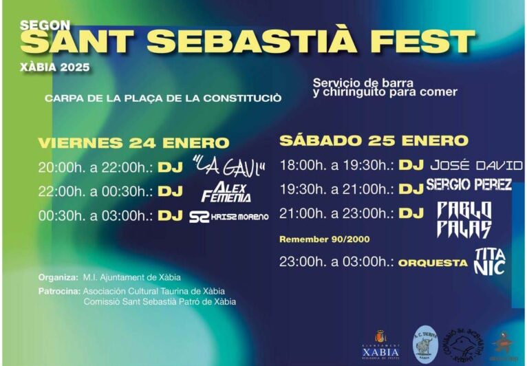 Cartel programa Sant Sebastià Fest 2025