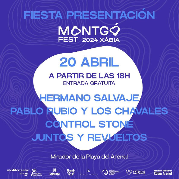 Imagen: Cartel Fiesta Presentación Montgorock Xàbia Festival