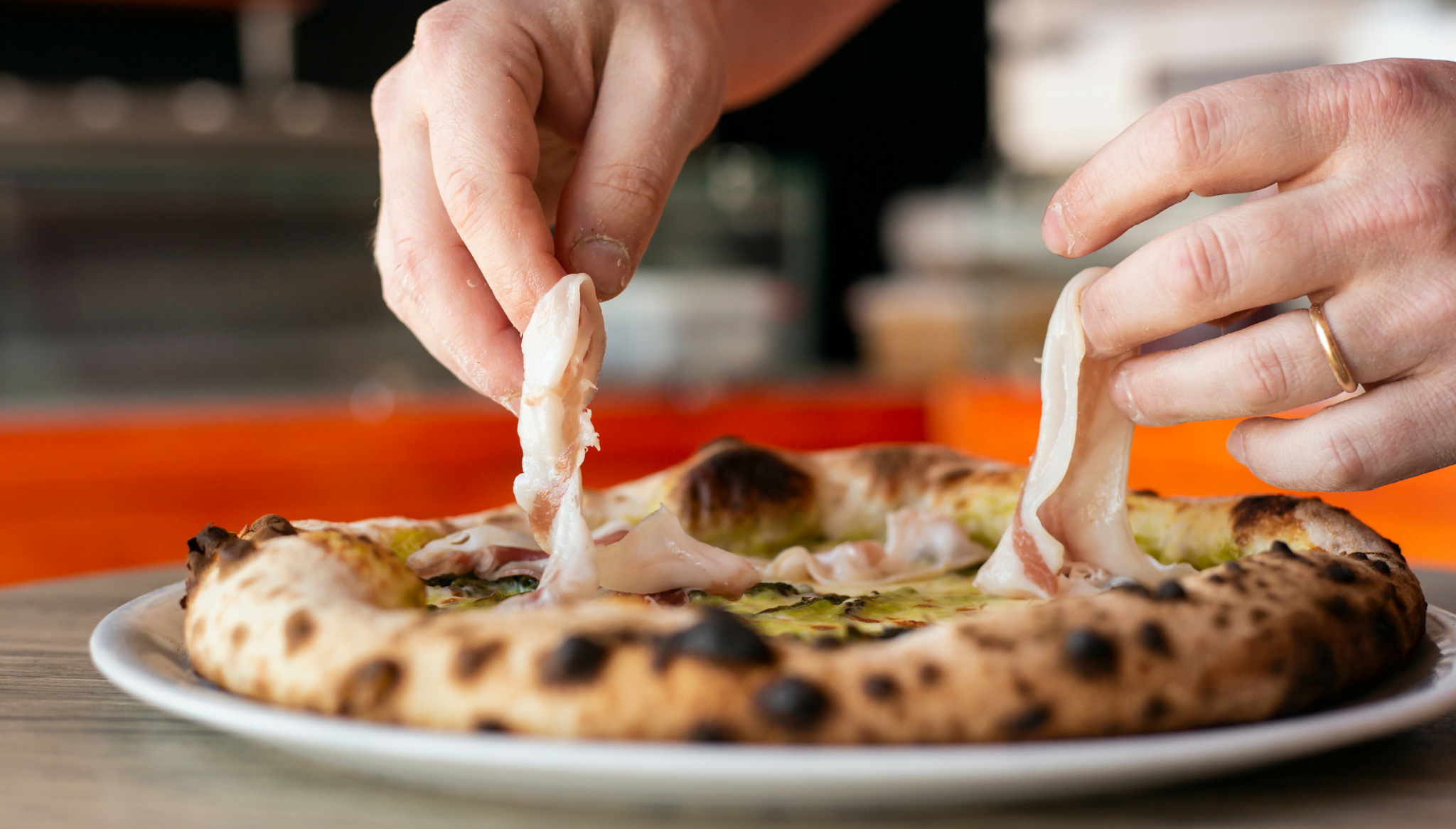 Productos de calidad en esta sabrosa pizza