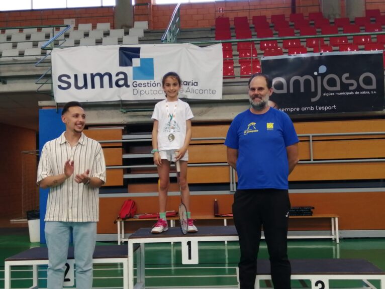 Podio en el Campeonato Provincial de Bádminton en Xàbia