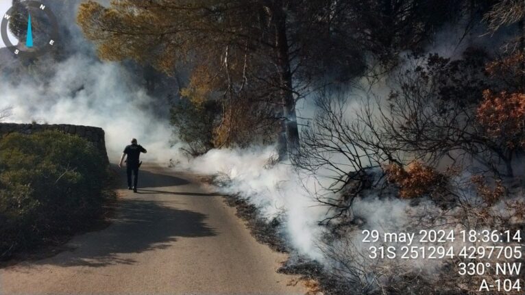 Situación del incendio Foto GVA