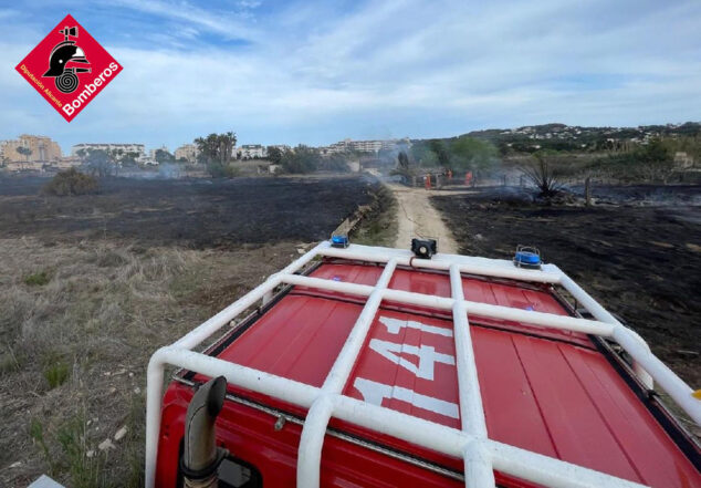 Imagen: Superficie quemada en el Saladar de Xàbia