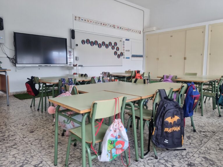 Un aula del CP Graüll de Xàbia