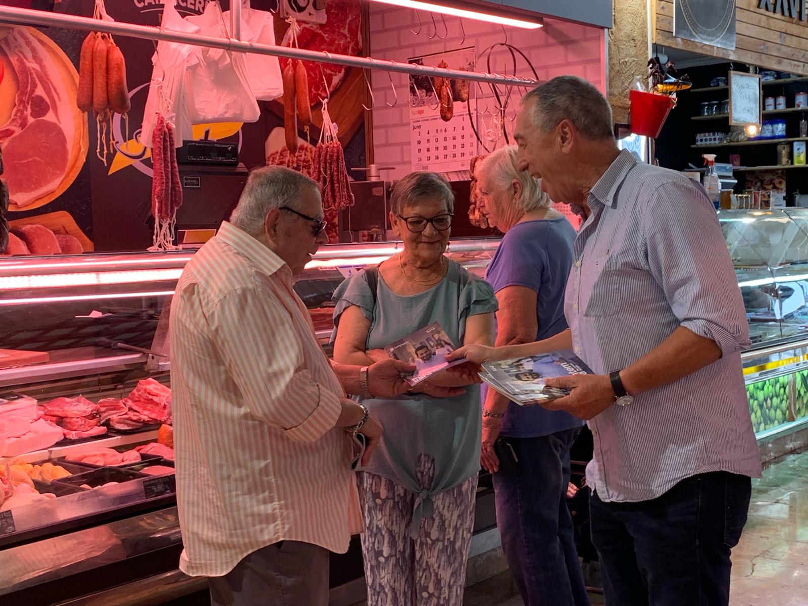 Joan Baldoví en el Mercat Municipal de Xàbia