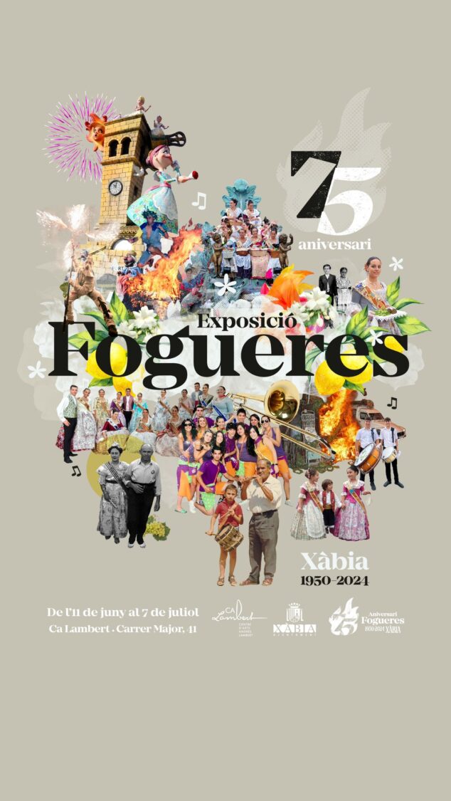 Imagen: Cartel exposición 75 años de Fogueres