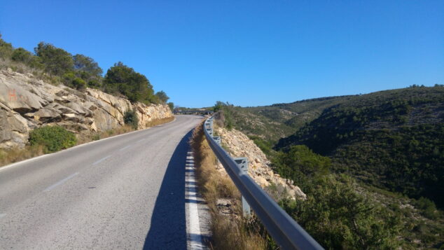 Imagen: Carretera de las Planas en Xàbia