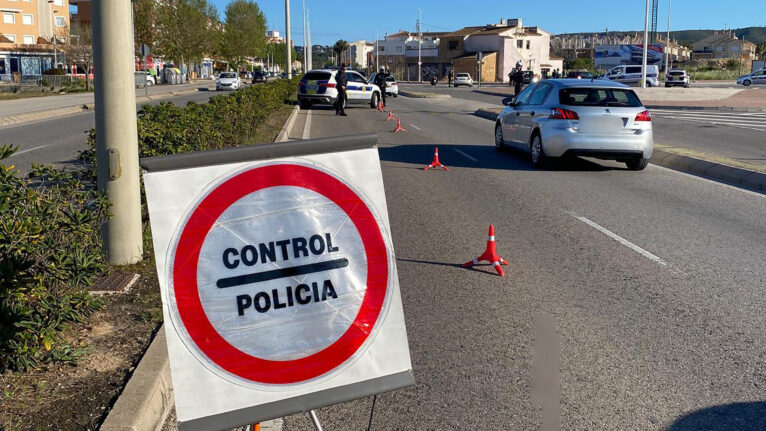 Control policial en Xàbia (archivo)