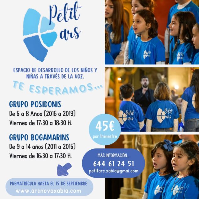 Imagen: Cartel de inscripción a Petit Ars