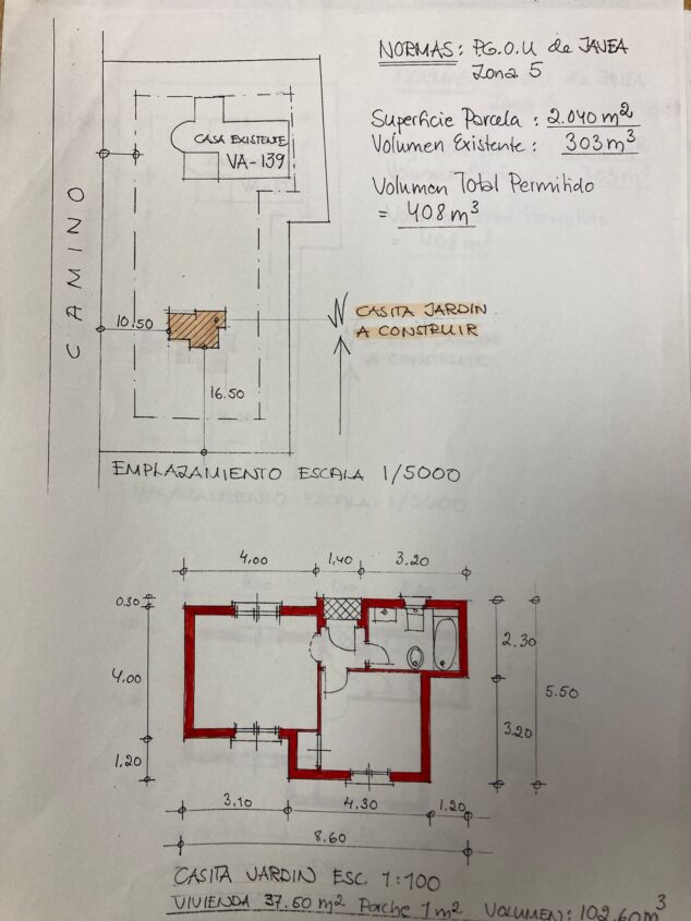 Imagen: Plano del restaurante El Pinaret de Xàbia