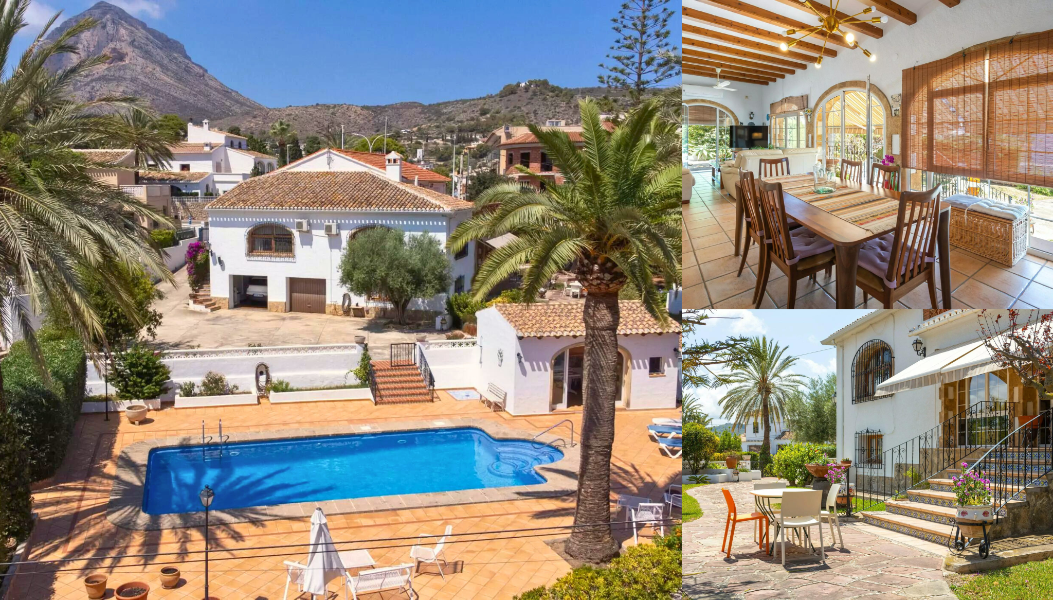 Descubre esta villa tradicional en Jávea con dos propiedades independientes, vistas al mar, piscina y un huerto propio