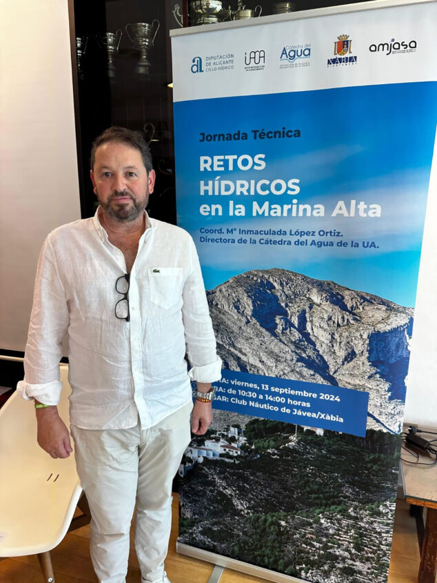 Imagen: José Marcos Pons en la jornada de Retos Hídricos en la Marina Alta