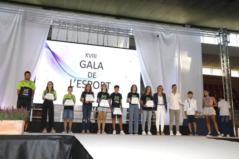 Atletas del CE Llebeig en la XVIII Gala de l'esport Xàbia