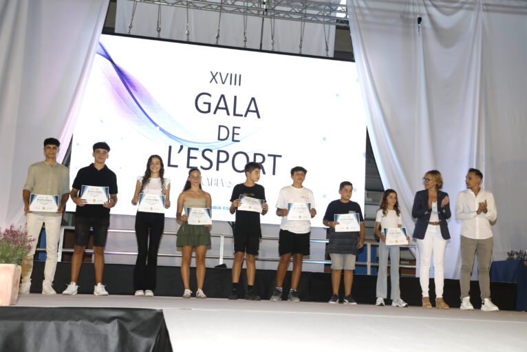 Deportistas de Badminton en la XVIII Gala de l'esport Xàbia