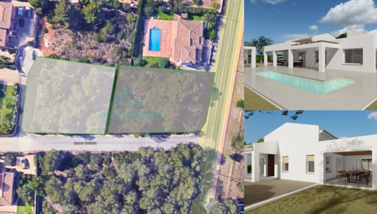 Construye tu hogar en Jávea 2 parcelas juntas de 2.136 m² con proyecto y licencia aprobados