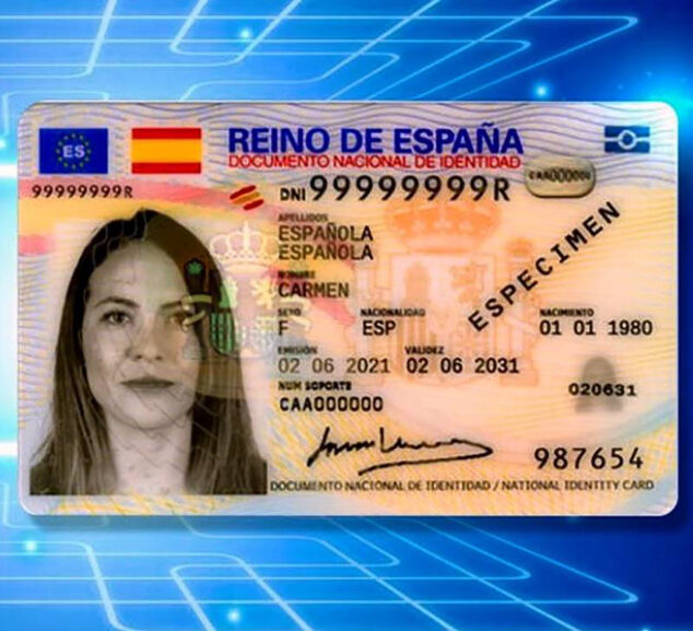 Imagen: Imagen de ejemplo del carnet de identidad