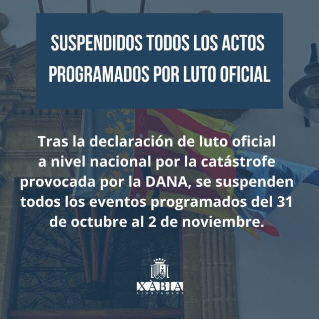 Imagen: Comunicado del Ayuntamiento de Xàbia