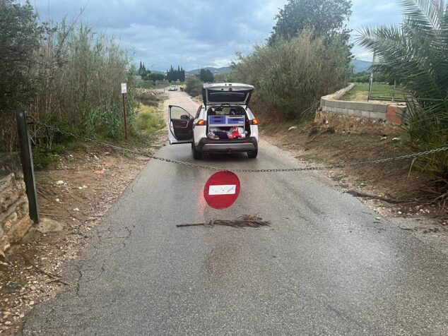 Imagen: Camino de Xàbia cortado