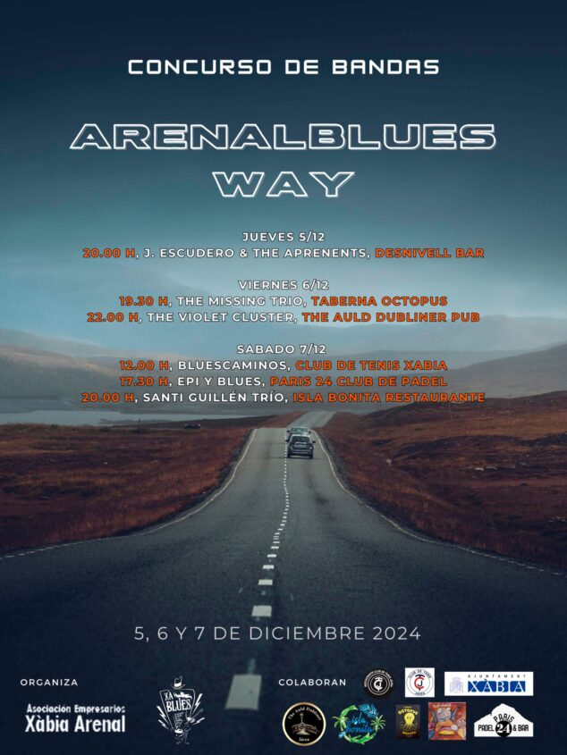 Imagen: Programación concurso bandas Arenal Blues Way