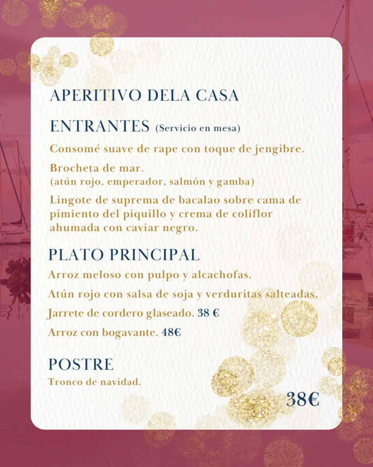 Un menú completo para celebrar Navidad en Balandros