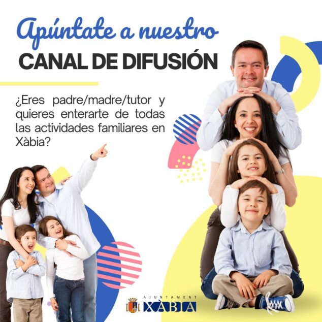 Imagen: Cartel informativo del canal de difusión para  familias