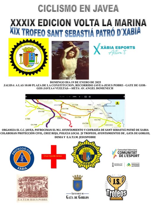 Imagen: Cartel de la vuelta ciclista Trofeo Sant Sebastià Xàbia