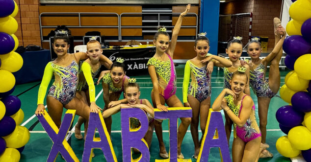 Imagen: Las gimnastas de Xàbia brillan en el Autonómico de Dúos, Tríos y Conjuntos