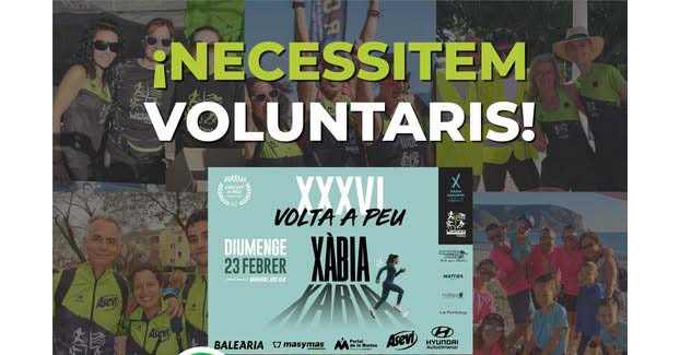 Cartel de voluntarios-