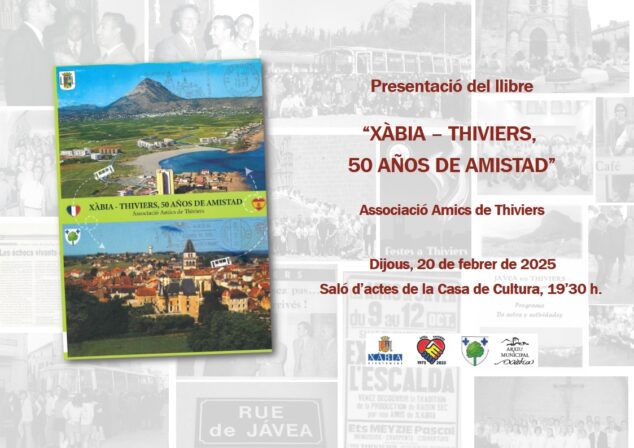 Imagen: Presentación del libro Xàbia-Thiviers, 50 años de amistad