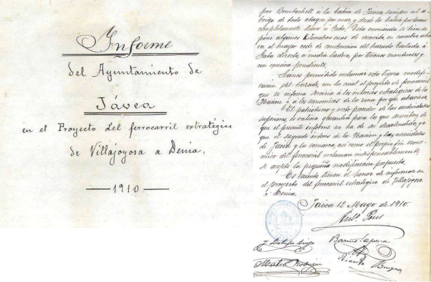 Portada y página del proyecto Documento Antonio Espinós